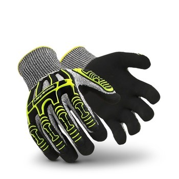 Picture of Hexarmor Rig Lizard Thin Lizzie 2090 Black/Gray/Yellow 9 Polyethylene/Glass Fiber Cut-Resistant Glove (Main product image)