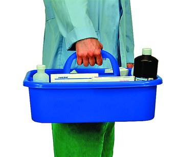 Quantum Storage Heavy-Duty Blue Tub Caddy - 13 7/8 in Overall Length - 18 3/8 in Width - 9 in Height - 04571