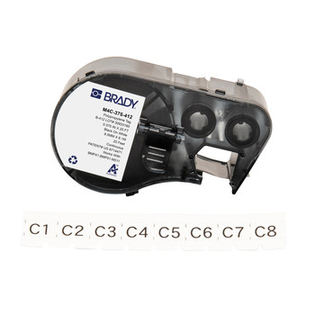 Picture of Brady Black on White Polypropylene Thermal Transfer M4C-375-412 High Tensile Inserts/Tags (Main product image)