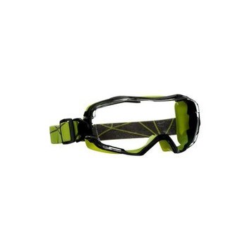 Picture of 3M GoggleGear 6000 Series GG6001SGAF-GRN Clear Black/Green Shroud Polycarbonate Safety Goggles (Main product image)