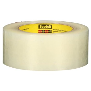 3M Scotch 373+ Clear Box Sealing Tape - 48 mm Width x 100 m Length - 2.5 mil Thick - 53697