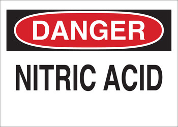Picture of Brady B-120 Fiberglass Reinforced Polyester Rectangle White English Chemical Warning Sign part number 72537 (Main product image)