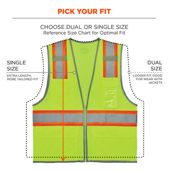 Ergodyne GloWear High-Visibility Vest 8246Z 24145 - Size Large/XL - Lime