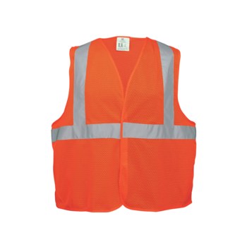Global Glove FrogWear HV High-Visibility Surveyor's Vest GLO-006V-LG - Size Large - High-Visibility Orange - GLO-006V LG