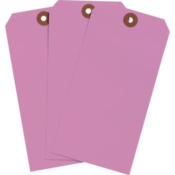 Picture of Brady Pink Rectangle Cardstock 102127 Blank Tag (Main product image)