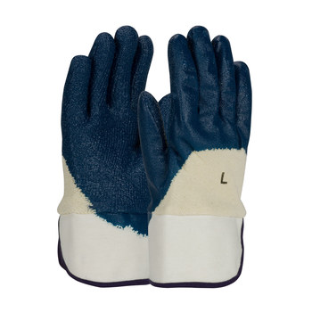 Picture of PIP ArmorGrip 56-3145 Blue Large Nitrile Supported Chemical-Resistant Gloves (Main product image)