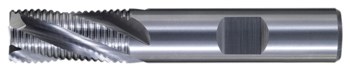 Cleveland - 3/8 in Dia. Rougher Carbide End Mill - 4 Flute - 2 1/2 in Length - C60151