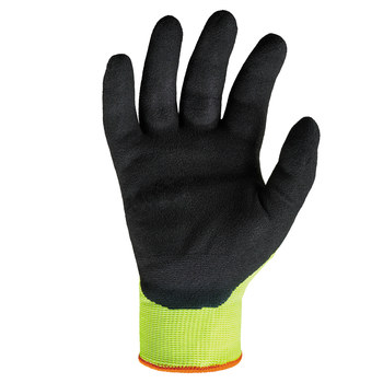 Ergodyne ProFlex 7021 Yellow/Black Large Cut-Resistant Gloves - ANSI A2 Cut Resistance - Nitrile Palm & Fingers Coating - 17964