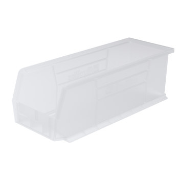 Picture of Akro-Mils 30234SCLAR Akrobin 50 lb Clear Industrial Grade Polymer Hanging / Stacking Storage Bin (Main product image)