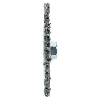 Weiler Vortec Pro 36225 Wheel Brush - 6 in Dia - Knotted - Stringer Bead Steel Bristle