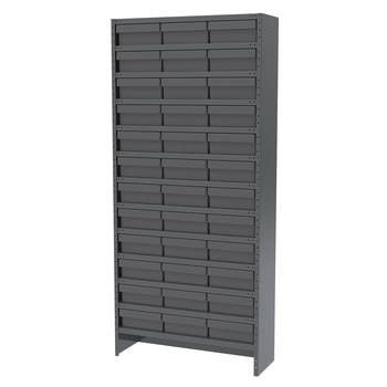 Picture of Akro-Mils ASC1279112 6500 lb Adjustable Gray Powder Coated Steel 22 ga Enclosed Adjustable Fixed Shelving System (Main product image)