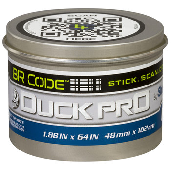 Shurtape Duck Pro BR Code PC 627 White Scannable Duct Tape - 1.88 in Width x 5.3 ft Length - 10 mils Thick - SHURTAPE 105642