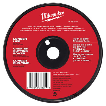 Milwaukee Trimmer Line 49-16-2789 - 0.105 in Line Diameter