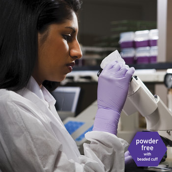 Kimtech Purple Small Disposable Gloves - Medical Exam Grade - 9 in Length - Rough Finish - 2.8 mil Thick - 52817