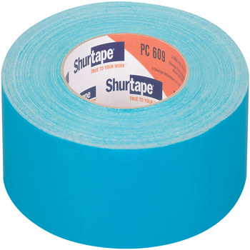Shurtape PC 609 Teal Blue Duct Tape - 48 mm Width x 55 m Length - 10 mil Thick - SHURTAPE 152495