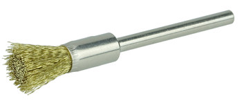 Weiler Brass Cup Brush - Shank Attachment - 1/4 in Diameter - 0.005 in Bristle Diameter - 26106