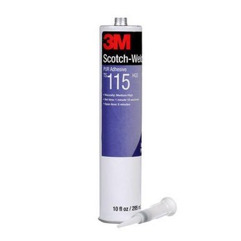 3M Scotch-Weld TS115 HGS One-Part Off-White Polyurethane Adhesive - Solid 0.1 gal Cartridge - 25163