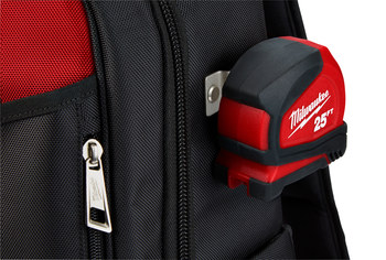 Milwaukee Red/Black Ballistic Material Backpack - 7.87 in Length - 11.8 in Wide - 48-22-8202
