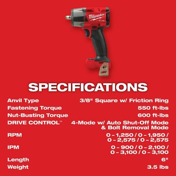 Milwaukee M18 FUEL High Torque Impact Wrench Kit 3010-22 - Li-Ion Battery - 18000 in/lb Max