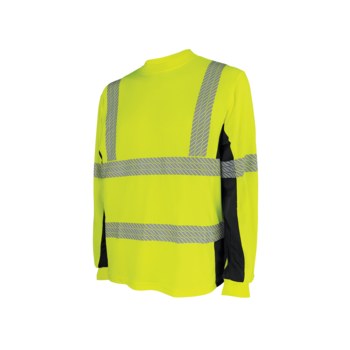Global Glove FrogWear High-Visibility Reflective Shirt GLO-225LS/LG - Size Large - Lime - GLO-225LS LG