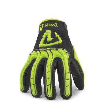 HexArmor Hex1 2131 Black/Yellow 7 TP-X Cut and Sewn Work Gloves - ANSI A1 Cut Resistance - 2131-S (7)