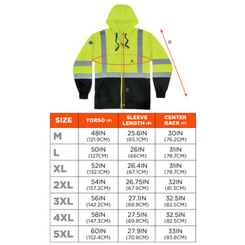 Ergodyne GloWear Cold Condition Sweatshirt 8372 21844 - Size Large - Lime