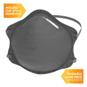 Ansell KleenGuard Particulate Respirator 3300, RA3316 54629 - Size Standard - Grey