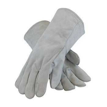 PIP 73-888 Gray Large Split Cowhide Welding Glove - Wing Thumb - 13.5 in Length