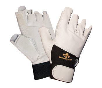 Picture of Impacto 409-30 RH Black/White Large Leather/Nylon/Spandex/Viscolas Full Fingered Work Glove (Main product image)