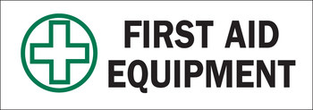 Picture of Brady B-120 Fiberglass Reinforced Polyester Rectangle White English First Aid Sign part number 70345 (Main product image)