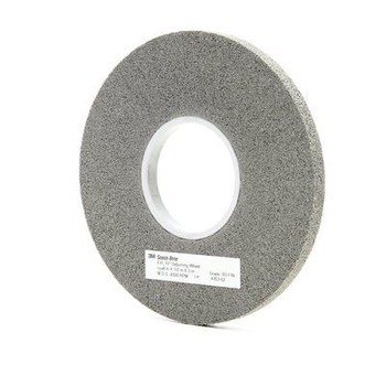 3M Scotch-Brite XP-WL Convolute Silicon Carbide Hard Deburring Wheel - Fine Grade - Arbor Attachment - 8 in Diameter - 3 in Center Hole - 1/2 in Thickness - 60443