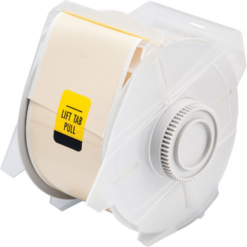 Picture of Brady Tan Indoor / Outdoor Polyester Thermal Transfer 76603 Continuous Thermal Transfer Printer Label Roll (Main product image)