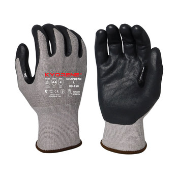 Picture of Armor Guys Kyrorene 00-450 Black/Gray X-Small Graphene Full Fingered Cut-Resistant Gloves (Main product image)