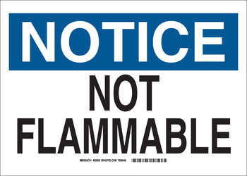 Picture of Brady B-401 Polystyrene Rectangle White English Chemical Storage Sign part number 80017 (Main product image)