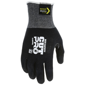 MCR Safety CutPro Black Medium Cut-Resistant Gloves - A4 Cut Resistance - Aramid - Kevlar/Steel Palm & Fingertips Coating - Not Insulated Insulation - Rough Finish - 9188SFBM