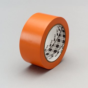 3M 764 Orange Marking Tape - 1 in Width x 36 yd Length - 5 mil Thick - 43437