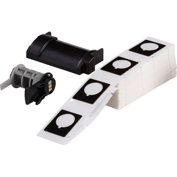 Picture of Brady Black Polyester Thermal Transfer PTLEP-167-593-BK Die-Cut Thermal Transfer Printer Label Roll (Main product image)