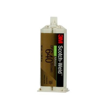 3M Scotch-Weld 640 Two-Part Base & Accelerator (B/A) Brown Urethane Adhesive - Paste 1.69 fl oz Dual Cartridge - 89543