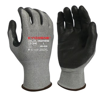 Picture of Armor Guys Kyorene 00-420 Gray/Black X-Small Graphene Cut-Resistant Gloves (Main product image)