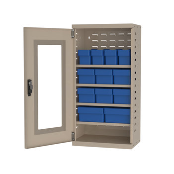 Picture of Akro-Mils ACQV4P Akrodrawers 350 lb Putty Powder Coated, Textured Steel 18 ga Non-Stackable Secure Mini-Cabinet (Main product image)