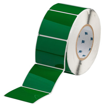 Picture of Brady Green Polyester Thermal Transfer THTEP177-593-.25GN Die-Cut Thermal Transfer Printer Label Roll (Main product image)
