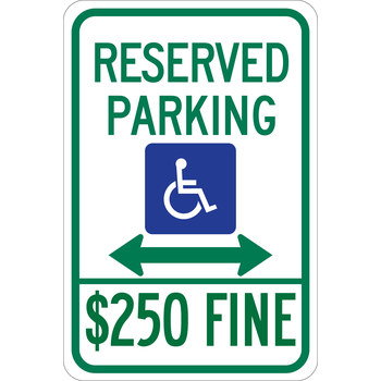 Picture of Brady B-555 Aluminum Rectangle White English Parking Restriction, Permission & Information Sign part number 123888 (Main product image)