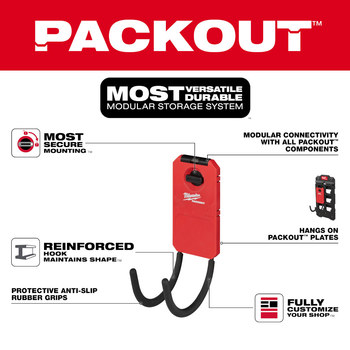 Milwaukee PACKOUT Curved Hook Hanger 48-22-8331 - Polymer/Steel