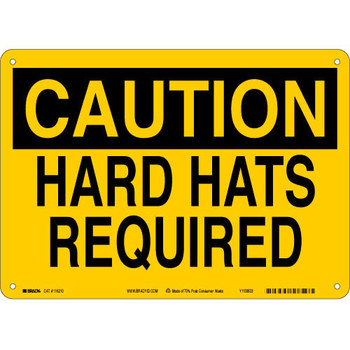 Picture of Brady B-563 High Density Polypropylene Rectangle Yellow English PPE Sign part number 116210 (Main product image)