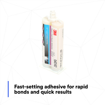 3M Duramix 04747 Two-Part Amber Urethane Adhesive - Liquid 47.3 mL Cartridge - Super-Fast