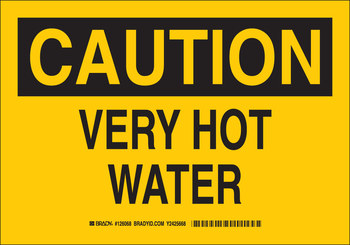 Picture of Brady B-401 Polystyrene Rectangle Yellow English Equipment Safety Sign part number 126067 (Main product image)