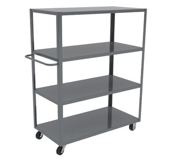 Picture of Akro-Mils R5SYT8MR3636 2200 lb Red Powder Coated Steel 13 ga Heavy Duty Shelf Cart (Main product image)