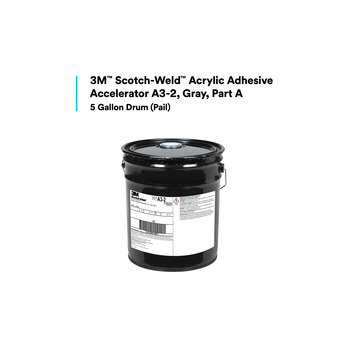 3M Scotch-Weld 7100234571 Gray Accelerator (Part A) Acrylic Adhesive - 5 gal Pail - 40863