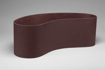 3M 241E Coated Aluminum Oxide Brown Sanding Belt - Cloth Backing - XE Weight - 120 Grit - Fine - 4 in Width x 168 in Length - 22369