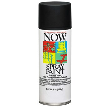 Krylon Now Spray Paint I21211007, Matte Black, 16 oz